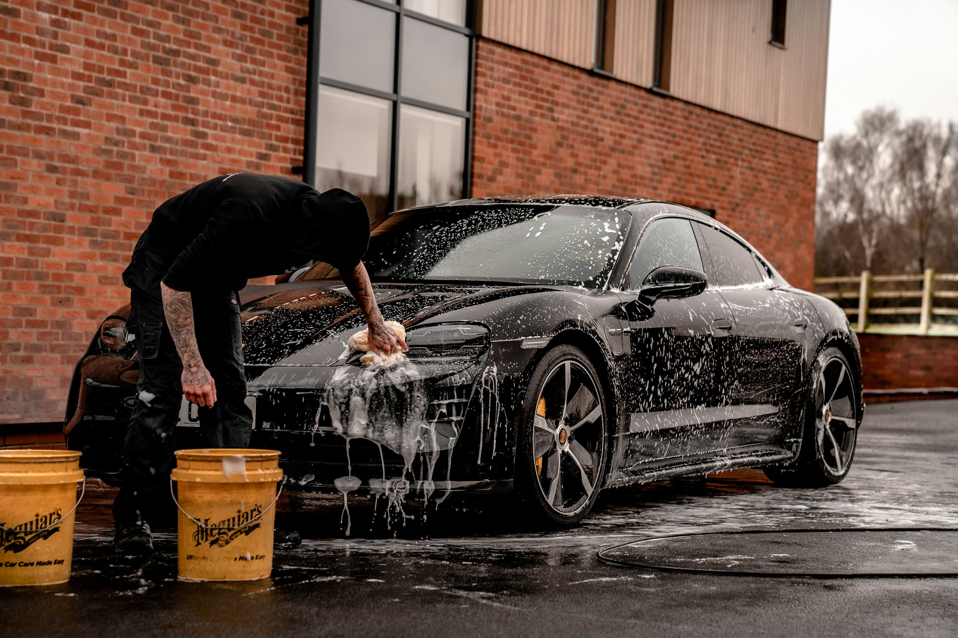 Automotive photography illustrating Premium Car Wash
